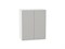 Шкаф верхний с 2-мя дверцами Фьюжн Белый, Silky Light Grey, 720, 600 В*Ш*Г 716*600*320, фасад МДФ  Silky Light Grey, корпус  Белый ms2510VVT_66610