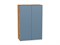 Шкаф верхний с 2-мя дверцами Фьюжн Дуб Вотан, Silky Blue, 920, 600 В*Ш*Г 920*600*320, фасад МДФ  Silky Blue, корпус  Дуб Вотан ms2510VVT_60827