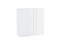 Шкаф верхний прямой угловой Фьюжн Белый, Silky White, 720 В*Ш*Г 716*700*345, фасад МДФ  Silky White, корпус  Белый ms2510VVT_60132