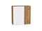Шкаф верхний прямой угловой Фьюжн Дуб Вотан, Silky White, 720 В*Ш*Г 716*700*345, фасад МДФ  Silky White, корпус  Дуб Вотан ms2510VVT_60679