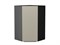 Шкаф верхний угловой Фьюжн Graphite, Silky Grey, 920 В*Ш*Г 920*600*600, фасад МДФ  Silky Grey, корпус  Graphite ms2510VVT_52096