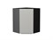 Шкаф верхний угловой Фьюжн Graphite, Silky Light Grey, 720 В*Ш*Г 716*600*600, фасад МДФ  Silky Light Grey, корпус  Graphite ms2510VVT_66633