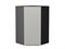 Шкаф верхний угловой Фьюжн Graphite, Silky Light Grey, 920 В*Ш*Г 920*600*600, фасад МДФ  Silky Light Grey, корпус  Graphite ms2510VVT_66634