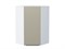 Шкаф верхний угловой Фьюжн Белый, Silky Grey, 920 В*Ш*Г 920*600*600, фасад МДФ  Silky Grey, корпус  Белый ms2510VVT_52095