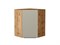 Шкаф верхний угловой Фьюжн Дуб Вотан, Silky Grey, 720 В*Ш*Г 716*600*600, фасад МДФ  Silky Grey, корпус  Дуб Вотан ms2510VVT_60905