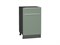 Шкаф нижний с 1-ой дверцей и ящиком Фьюжн Graphite, Silky Mint, 500 В*Ш*Г 816*500*480, фасад МДФ  Silky Mint, корпус  Graphite ms2510VVT_52144