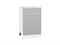 Шкаф нижний с 1-ой дверцей и ящиком Фьюжн Белый, Silky Light Grey, 500 В*Ш*Г 816*500*480, фасад МДФ  Silky Light Grey, корпус  Белый ms2510VVT_66647