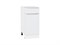 Шкаф нижний с 1-ой дверцей и ящиком Фьюжн Белый, Silky White, 400 В*Ш*Г 816*400*480, фасад МДФ  Silky White, корпус  Белый ms2510VVT_52132