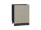Шкаф нижний с 2-мя дверцами и ящиком Фьюжн Graphite, Silky Grey, 600 В*Ш*Г 816*600*480, фасад МДФ  Silky Grey, корпус  Graphite ms2510VVT_52201