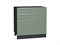 Шкаф нижний с 3-мя ящиками Фьюжн Graphite, Silky Mint, 800 В*Ш*Г 816*800*480, фасад МДФ  Silky Mint, корпус  Graphite ms2510VVT_52254