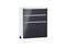 Шкаф нижний с 3-мя ящиками Фьюжн Белый, Anthracite, 600 В*Ш*Г 816*600*480, фасад МДФ  Anthracite, корпус  Белый ms2510VVT_36897