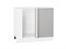 Шкаф нижний угловой Фьюжн Белый, Silky Light Grey В*Ш*Г 816*890*480, фасад МДФ  Silky Light Grey, корпус  Белый ms2510VVT_66707