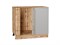 Шкаф нижний угловой Фьюжн Дуб Вотан, Silky Light Grey В*Ш*Г 816*890*480, фасад МДФ  Silky Light Grey, корпус  Дуб Вотан ms2510VVT_66708
