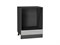 Шкаф нижний под духовку Фьюжн Graphite, Silky Light Grey, 600 В*Ш*Г 816*600*476, фасад МДФ  Silky Light Grey, корпус  Graphite ms2510VVT_66637