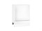 Шкаф нижний под духовку Фьюжн Белый, Silky White, 600 В*Ш*Г 816*600*476, фасад МДФ  Silky White, корпус  Белый ms2510VVT_52117