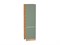 Шкаф пенал с 2-мя дверцами Фьюжн Дуб Вотан, Silky Mint, 2140, 600 В*Ш*Г 2132*600*576, фасад МДФ  Silky Mint, корпус  Дуб Вотан ms2510VVT_60707