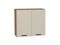 Шкаф верхний с 2-мя дверцами Фрейм Дуб Вотан, Cream Silk, 720, 800 В*Ш*Г 716*800*324, фасад МДФ  Cream Silk, корпус  Дуб Вотан ms2510VVT_69828