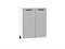 Шкаф нижний с 2-мя дверцами Фрейм Белый, Grey Silk, 600 В*Ш*Г 816*600*484, фасад МДФ  Grey Silk, корпус  Белый ms2510VVT_69885