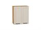 Кухонный гарнитур модульный Нео-03 В*Ш*Г 2140*3000/2100*600, фасад МДФ  Cream Silk/White Silk, корпус  Дуб Вотан, столешница  Мрамор альпийский ms2510VVT_80706