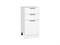 Кухонный гарнитур модульный Флэт-02 В*Ш*Г 2340*1700/2400*600, фасад ЛДСП  White In 2S, корпус  Белый, столешница  Мрамор черный ms2510VVT_55823