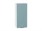 Шкаф верхний с 1-ой дверцей Флэт Белый, Grey-green In 2S, 920, 400 В*Ш*Г 920*400*318, фасад ЛДСП  Grey-green In 2S, корпус  Белый ms2510VVT_56901