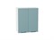 Шкаф верхний с 2-мя дверцами Флэт Белый, Grey-green In 2S, 720, 600 В*Ш*Г 716*600*318, фасад ЛДСП  Grey-green In 2S, корпус  Белый ms2510VVT_56916