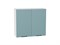 Шкаф верхний с 2-мя дверцами Флэт Белый, Grey-green In 2S, 720, 800 В*Ш*Г 716*800*318, фасад ЛДСП  Grey-green In 2S, корпус  Белый ms2510VVT_56917