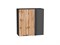 Шкаф верхний прямой угловой Флэт Graphite, Wotan Oak 2S, 720, 700 В*Ш*Г 716*700*345, фасад ЛДСП  Wotan Oak 2S, корпус  Graphite ms2510VVT_60280