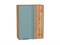 Шкаф верхний прямой угловой Флэт Дуб Вотан, Grey-green In 2S, 920 В*Ш*Г 920*700*345, фасад ЛДСП  Grey-green In 2S, корпус  Дуб Вотан ms2510VVT_62402