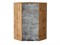 Шкаф верхний угловой Флэт Дуб Вотан, Temple Stone 2S, 920 В*Ш*Г 920*600*600, фасад ЛДСП  Temple Stone 2S, корпус  Дуб Вотан ms2510VVT_62498
