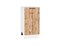 Шкаф нижний с 1-ой дверцей Флэт Белый, Wotan Oak 2S, 400 В*Ш*Г 816*400*478, фасад ЛДСП  Wotan Oak 2S, корпус  Белый ms2510VVT_52693