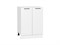 Шкаф нижний с 2-мя дверцами Флэт Белый, White In 2S, 600 В*Ш*Г 816*600*478, фасад ЛДСП  White In 2S, корпус  Белый ms2510VVT_55702