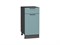 Шкаф нижний с 1-ой дверцей и ящиком Флэт Graphite, Grey-green In 2S, 400 В*Ш*Г 816*400*478, фасад ЛДСП  Grey-green In 2S, корпус  Graphite ms2510VVT_56936