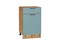 Шкаф нижний с 1-ой дверцей и ящиком Флэт Дуб Вотан, Grey-green In 2S, 500 В*Ш*Г 816*500*478, фасад ЛДСП  Grey-green In 2S, корпус  Дуб Вотан ms2510VVT_62524