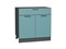 Шкаф нижний с 2-мя дверцами и ящиком Флэт Graphite, Grey-green In 2S, 800 В*Ш*Г 816*800*478, фасад ЛДСП  Grey-green In 2S, корпус  Graphite ms2510VVT_56953