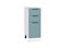 Шкаф нижний с 3-мя ящиками Флэт Белый, Grey-green In 2S, 300 В*Ш*Г 816*300*478, фасад ЛДСП  Grey-green In 2S, корпус  Белый ms2510VVT_56962