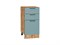 Шкаф нижний с 3-мя ящиками Флэт Дуб Вотан, Grey-green In 2S, 400 В*Ш*Г 816*400*478, фасад ЛДСП  Grey-green In 2S, корпус  Дуб Вотан ms2510VVT_62587