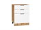 Шкаф нижний с 3-мя ящиками Флэт Дуб Вотан, White In 2S, 600 В*Ш*Г 816*600*478, фасад ЛДСП  White In 2S, корпус  Дуб Вотан ms2510VVT_62581