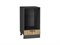 Шкаф нижний под духовку Флэт Graphite, Wotan Oak 2S, 450 В*Ш*Г 816*450*476, фасад ЛДСП  Wotan Oak 2S, корпус  Graphite ms2510VVT_67108
