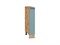 Шкаф нижний бутылочница Флэт Дуб Вотан, Grey-green In 2S, 150 В*Ш*Г 816*150*478, фасад ЛДСП  Grey-green In 2S, корпус  Дуб Вотан ms2510VVT_62503