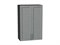 Кухонный гарнитур модульный Сканди-03 В*Ш*Г 2340*2600*600, фасад МДФ  Grey Softwood, корпус  Graphite, столешница  Мрамор черный ms2510VVT_24165
