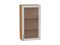 Шкаф верхний с 1-ой остекленной дверцей Сканди Дуб Вотан, Cappuccino Softwood, 920, 500 В*Ш*Г 920*500*320, фасад МДФ/Стекло  Cappuccino Softwood, корпус  Дуб Вотан ms2510VVT_62923