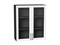 Шкаф верхний с 2-мя остекленными дверцами Сканди Graphite, White Silkwood, 920, 800 В*Ш*Г 920*800*320, фасад МДФ/Стекло  White Silkwood, корпус  Graphite ms2510VVT_70227