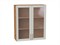 Шкаф верхний с 2-мя остекленными дверцами Сканди Дуб Вотан, Cappuccino Softwood, 920, 800 В*Ш*Г 920*800*320, фасад МДФ/Стекло  Cappuccino Softwood, корпус  Дуб Вотан ms2510VVT_62959