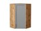 Шкаф верхний угловой Сканди Дуб Вотан, Grey Softwood, 920 В*Ш*Г 920*600*600, фасад МДФ  Grey Softwood, корпус  Дуб Вотан ms2510VVT_62979