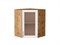 Шкаф верхний угловой остекленный Сканди Дуб Вотан, White Softwood, 720 В*Ш*Г 716*600*600, фасад МДФ/Стекло  White Softwood, корпус  Дуб Вотан ms2510VVT_62966