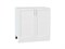 Шкаф нижний с 2-мя дверцами Сканди Белый, White Softwood, 800 В*Ш*Г 816*800*478, фасад МДФ  White Softwood, корпус  Белый ms2510VVT_56275