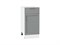 Шкаф нижний с 1-ой дверцей и ящиком Сканди Белый, Grey Softwood, 400 В*Ш*Г 816*400*480, фасад МДФ  Grey Softwood, корпус  Белый ms2510VVT_41871