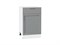 Шкаф нижний с 1-ой дверцей и ящиком Сканди Белый, Grey Softwood, 500 В*Ш*Г 816*500*480, фасад МДФ  Grey Softwood, корпус  Белый ms2510VVT_41882