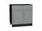 Шкаф нижний с 2-мя дверцами и ящиком Сканди Graphite, Grey Softwood, 800 В*Ш*Г 816*800*480, фасад МДФ  Grey Softwood, корпус  Graphite ms2510VVT_56622